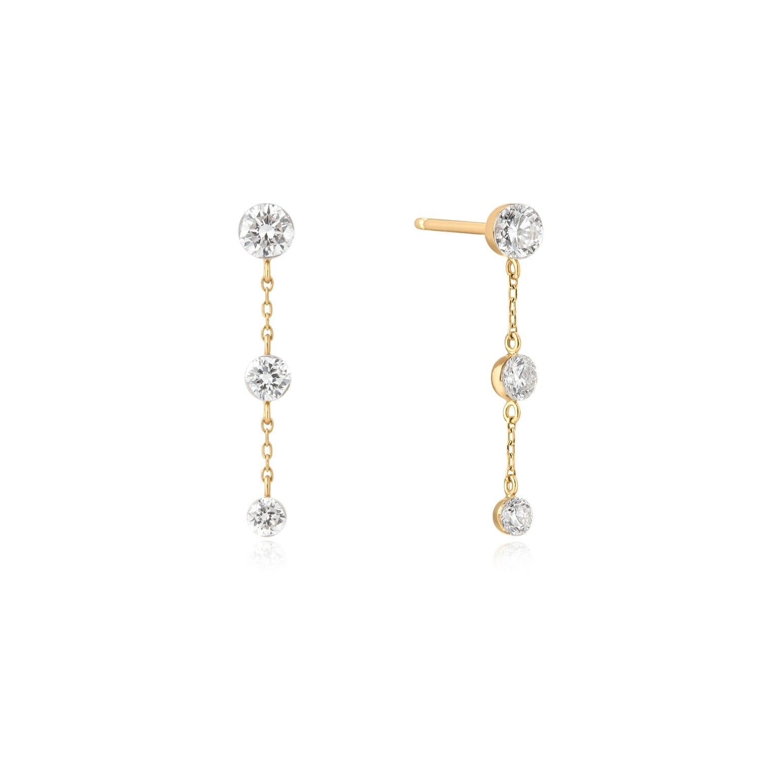 Thea - Lab-Grown Diamond 14K Solid Gold Invisible Set Stud Earring