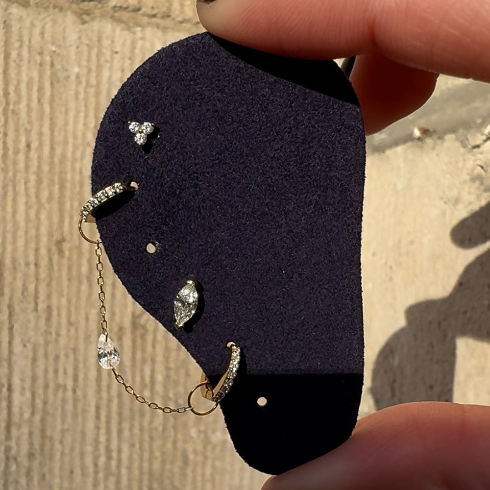 Laura 4cm Pear Chain Charm