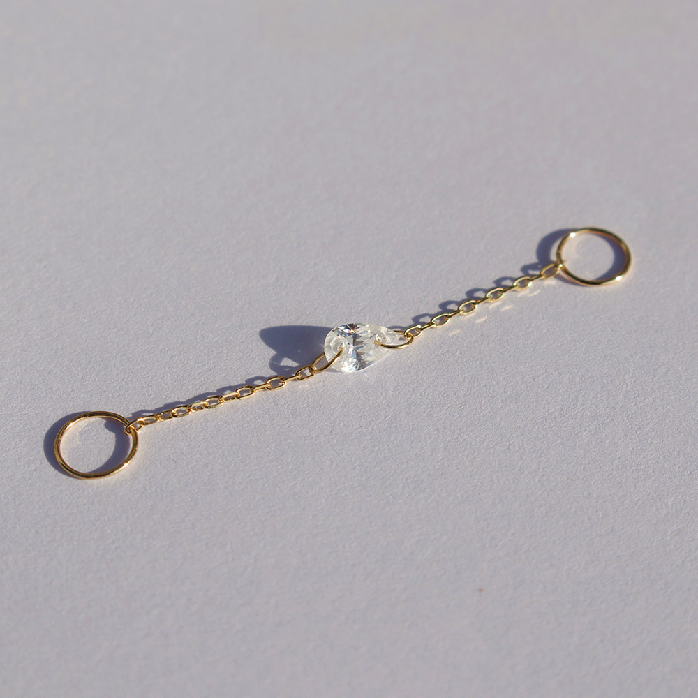 Laura 4cm Pear Chain Charm